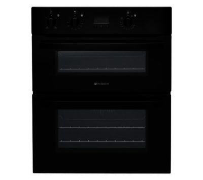 HOTPOINT  UH53K Electric Built-under Double Oven - Black